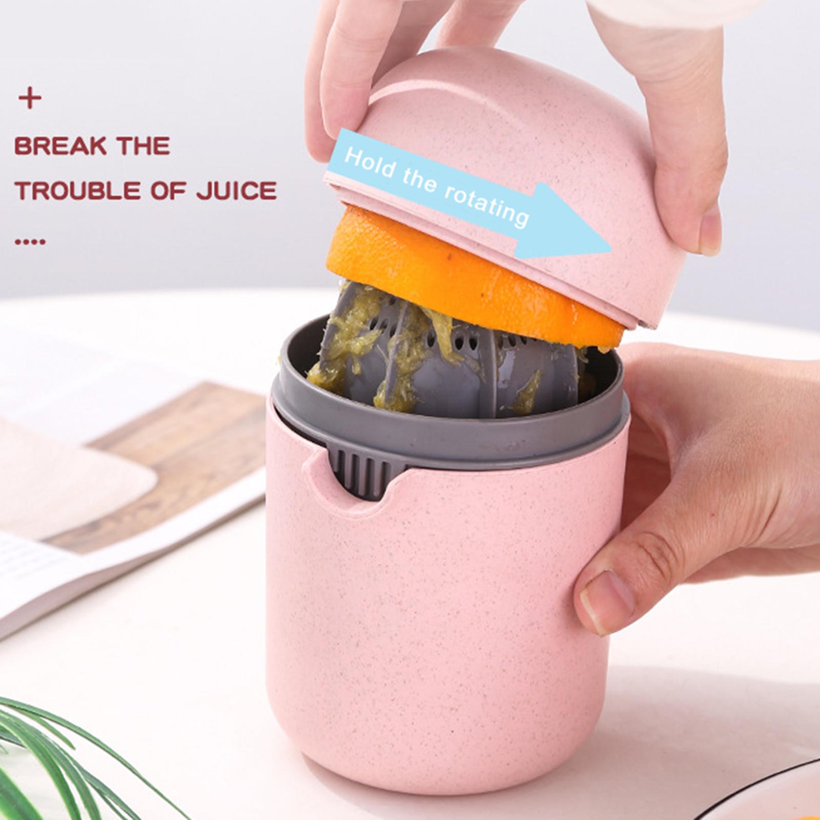 Citrus Lemon Orange Juicer, Manual Hand Squeezer, 2 in 1 Multi-function Manual Juicer with Strainer and Container