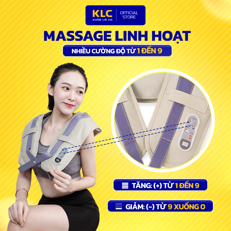 Máy massage cổ vai gáy KLC K-003 Hồng ngoại, giải toả cơn đau nhức, giảm stress hiệu quả