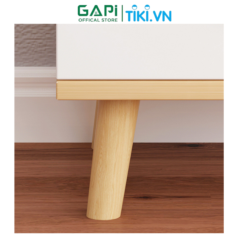 Tủ đầu giường GAPI có ngăn gỗ phối trắng, tab đầu giường tạo điểm nhấn cho không gian GP109