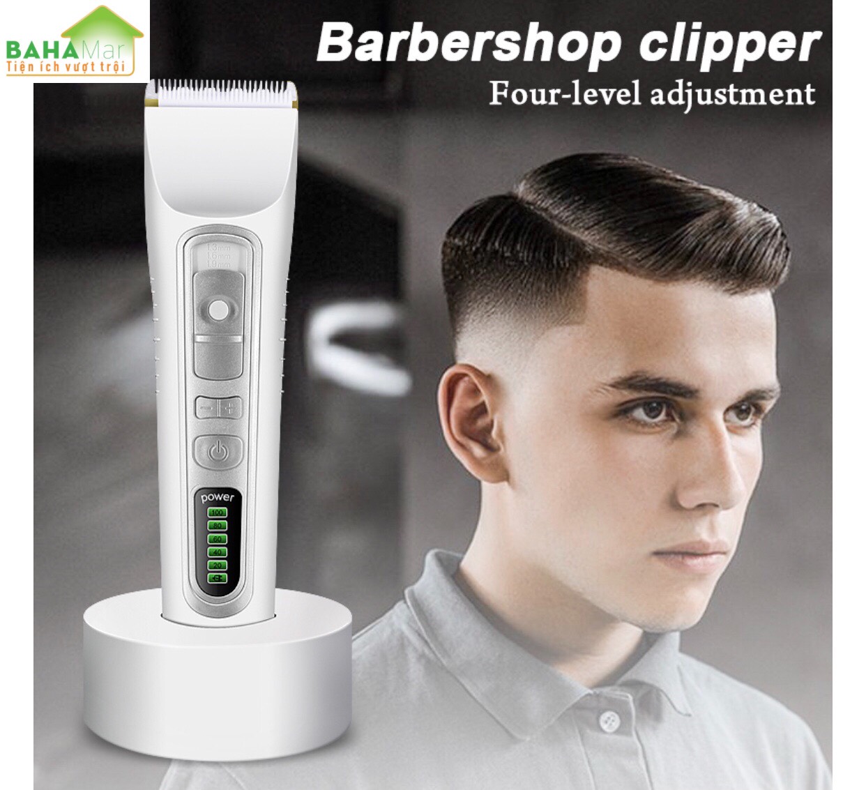 TÔNG ĐƠ CHUYÊN NGHIỆP SẠC ĐIỆN CẮT TỈA RÂU TÓC "BAHAMAR" thỏa sức sáng tạo kiểu tóc với các đầu lưỡi dao cắt tỉa tóc râu rất thuận tiện