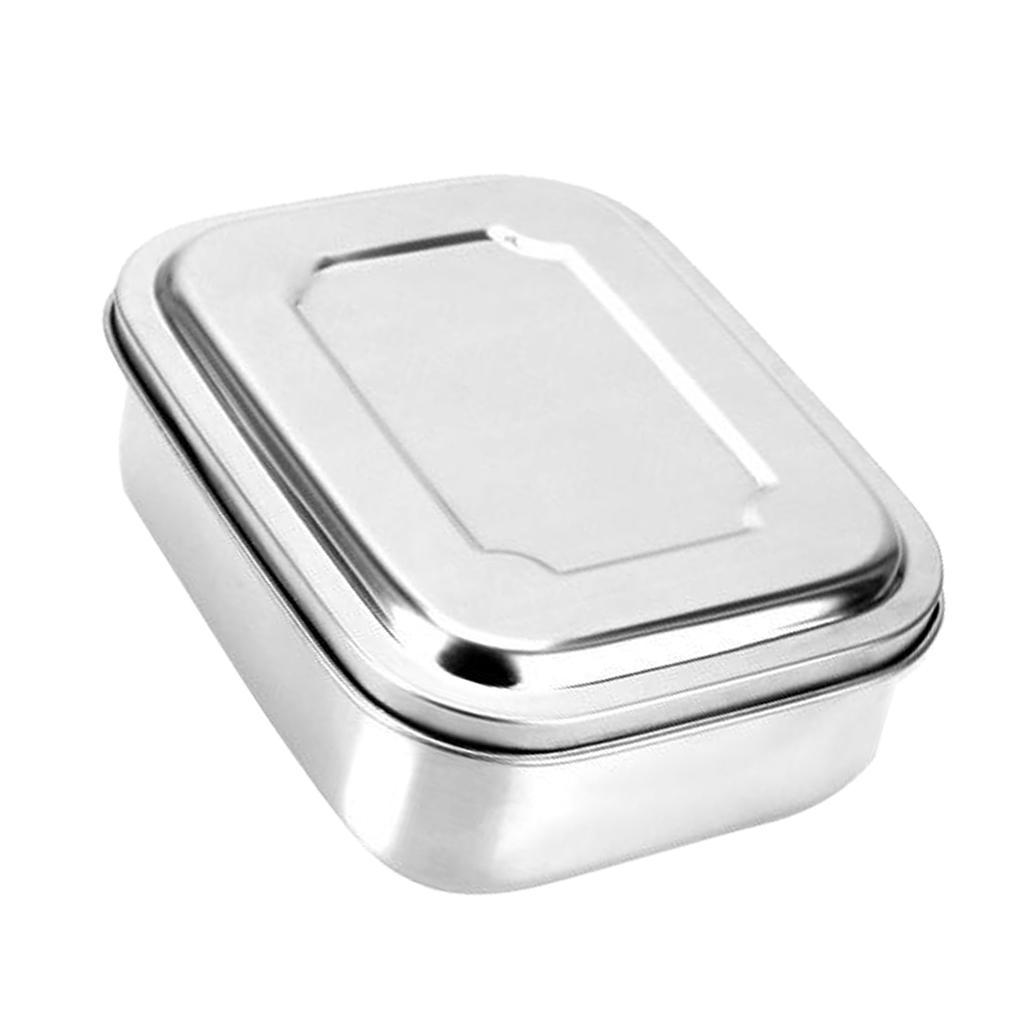 Portable Stainless Steel Bento Lunch Box Dinner Snacks Food Container