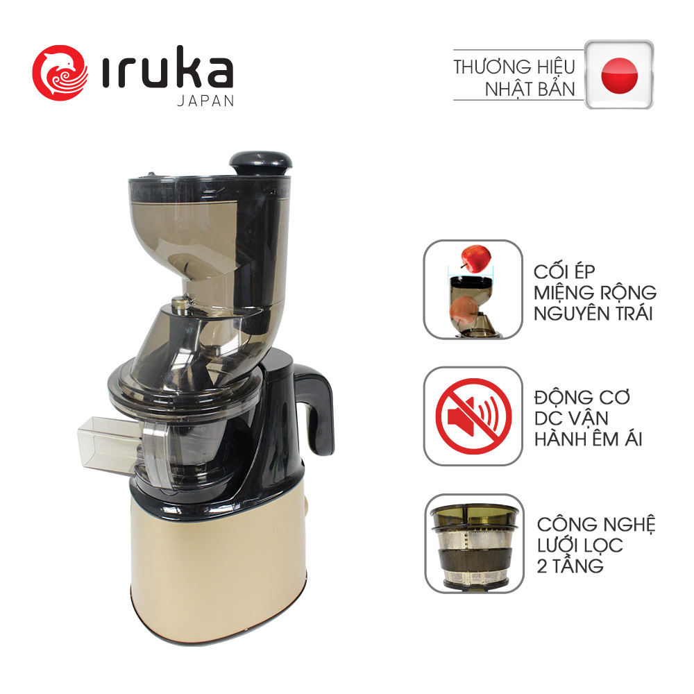 Máy Ép Trái Cây Tốc Độ Chậm Nguyên Trái Iruka I-52 - Hàng chính hãng