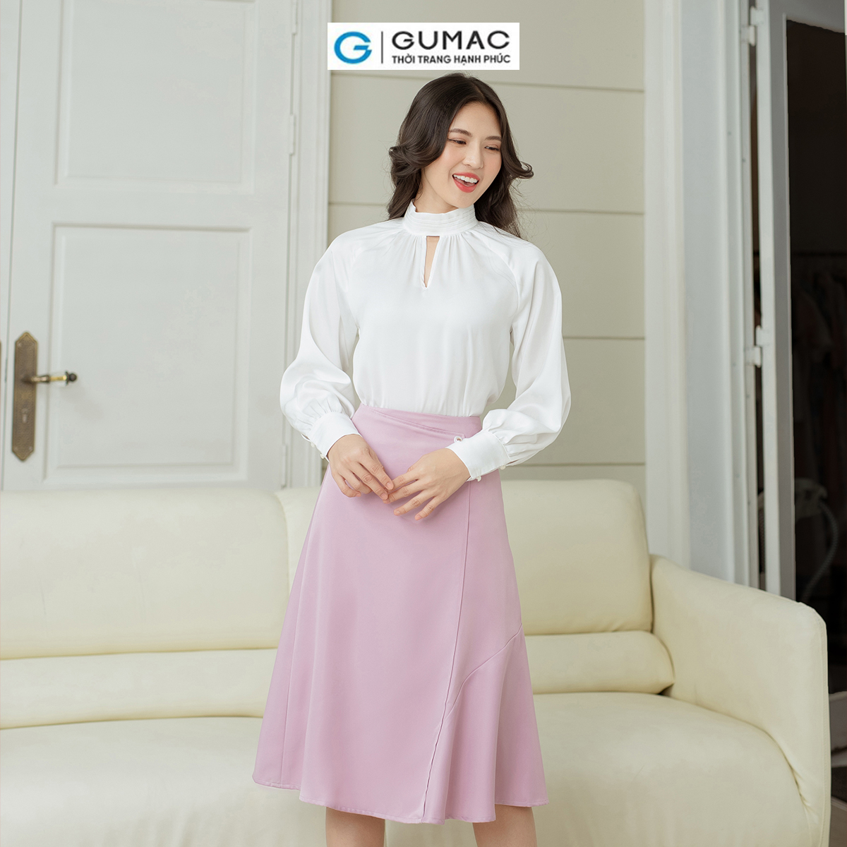 Áo kiểu cổ lọ GUMAC AD08013