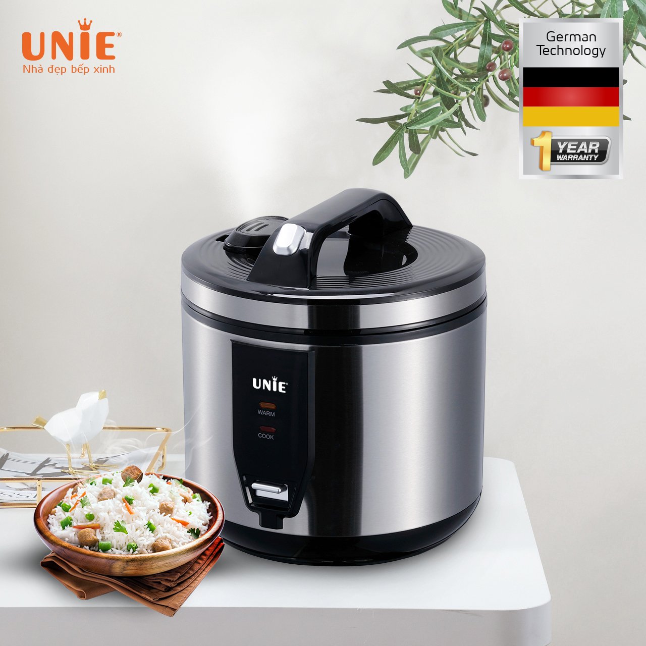 Nồi cơm điện UNIE UE-625 dung tích 1.8L - Hàng chính hãng