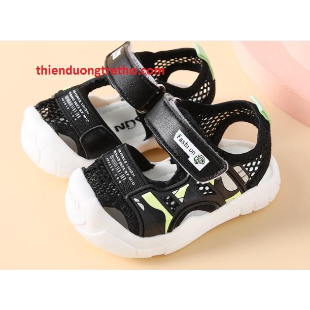 Sandal Dép Hè quai hậu kiểu chống đá ngón chân bé Trai 1-3 Tuổi