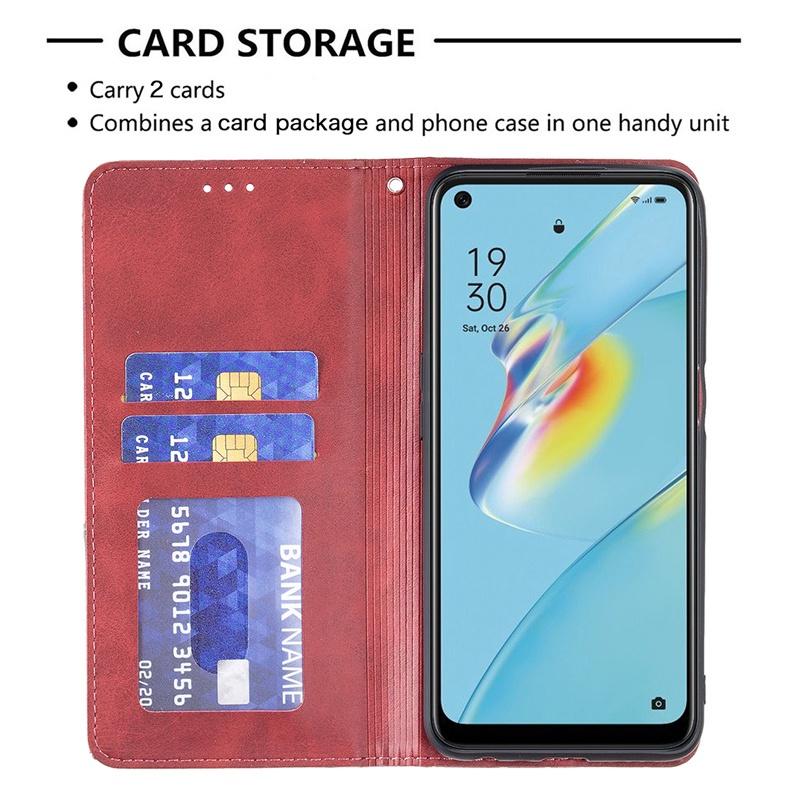 Ốp điện thoại da đế lật từ tính cho OPPO A15 A54 4G A74 A94 A93 A55 5G F19 PRO PLUS RENO5Z 5G RENO5F