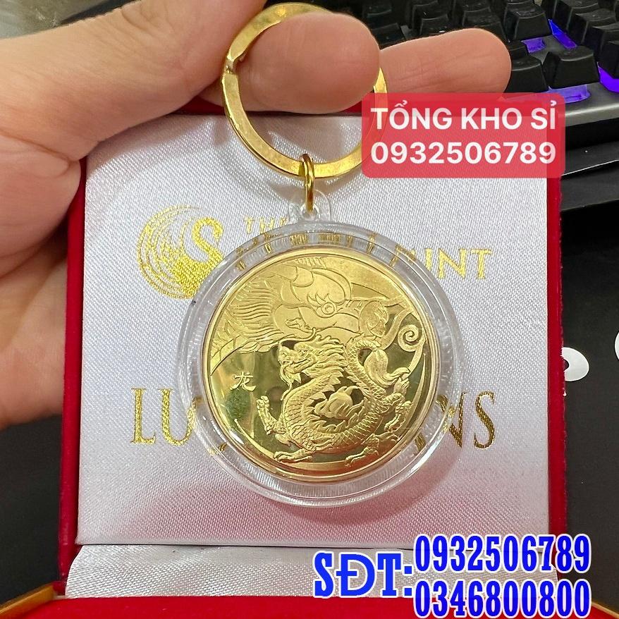 Móc khóa xu 12 con giáp TUỔI RỒNG ý nghĩa phong thủy làm quà tặng - LÌ Xì Tết