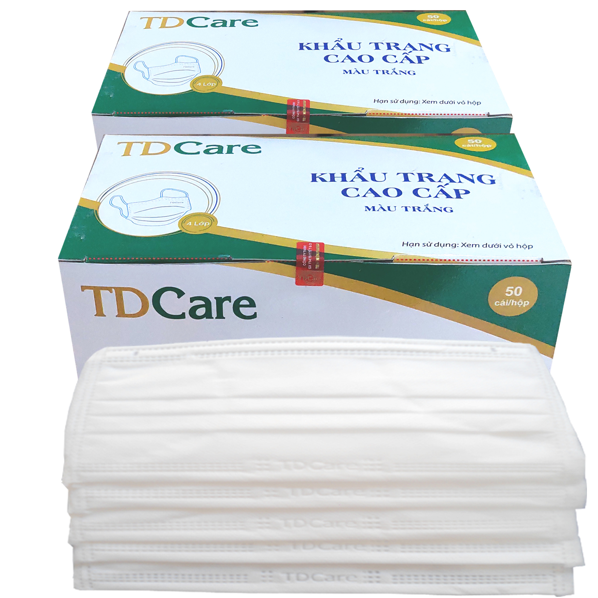 BỘ 2 HỘP KHẨU TRANG Y TẾ TDCare-4 LỚP