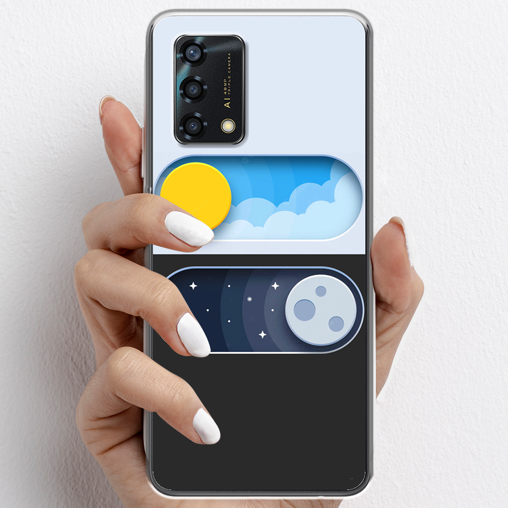 Ốp lưng cho Oppo A55, Oppo A95 nhựa TPU mẫu Ngày đêm