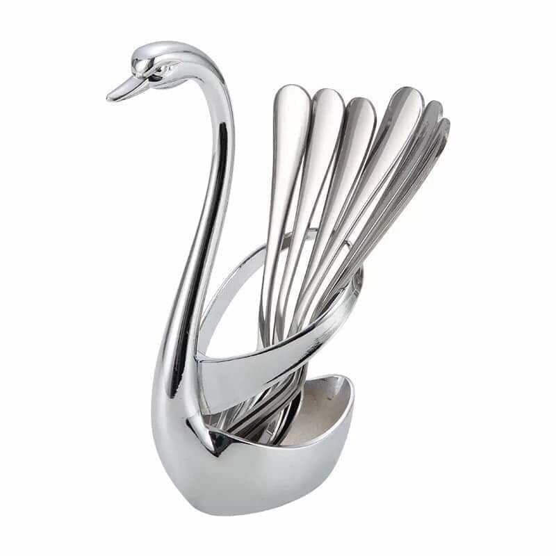 BỘ 6 THÌA DĨA INOX KÈM LỌ CẮM THIÊN NGA SANG TRỌNG