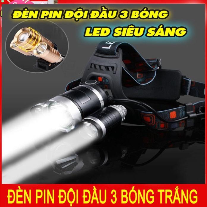 Đèn Pin Đèn Pin Đội Đầu 5 Bóng Cực Sáng Kèm Pin Sạc có sỉ