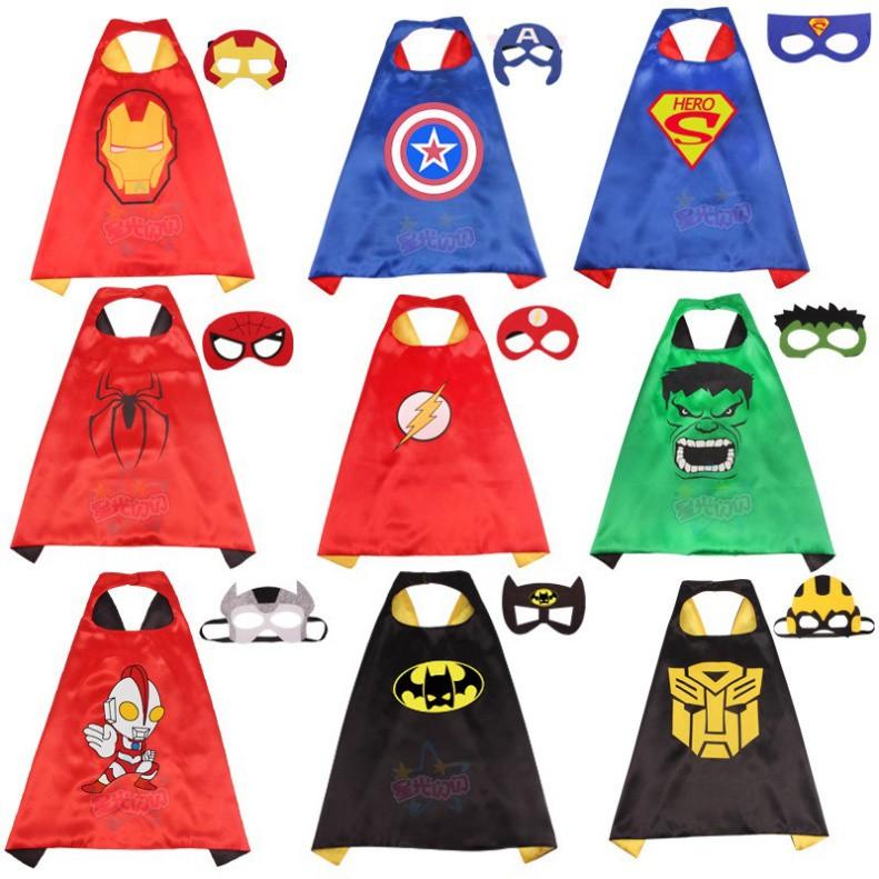 Bộ áo choàng + mặt nạ hóa trang siêu nhân cho bé trai và bé gái
