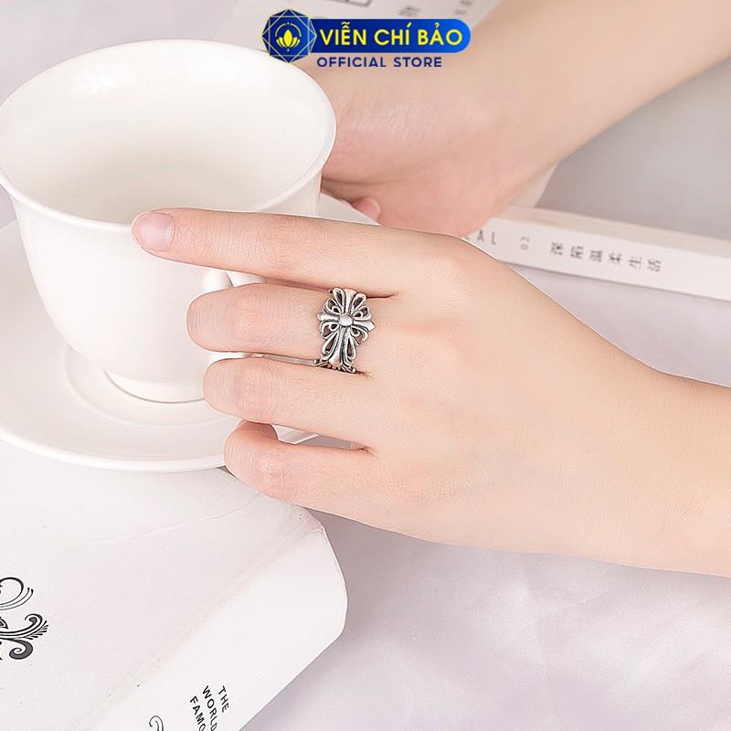 Nhẫn Chrome Heart cá tính thương hiệu Viễn Chí Bảo N101027