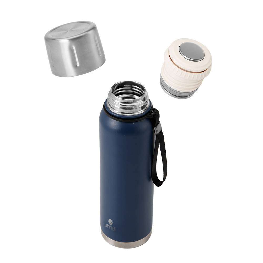 Bình giữ nhiệt Elmich EL8335 1 lít, Hàng chính hãng, inox 316, nắp dùng làm cốc - JoyMall