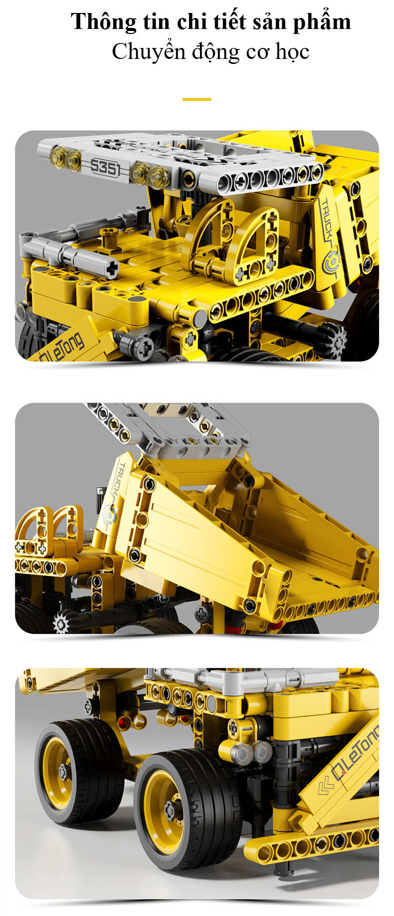 Bộ Đồ Chơi Lắp Ghép Xe Tải Với 338 Chi Tiết, Đồ Chơi Xếp Hình Cao Cấp Xe Tải, Đồ Chơi Mô Hình Xe Kỹ Thuật Công Trình Xây Dựng - Chính Hãng BABYBOSS.
