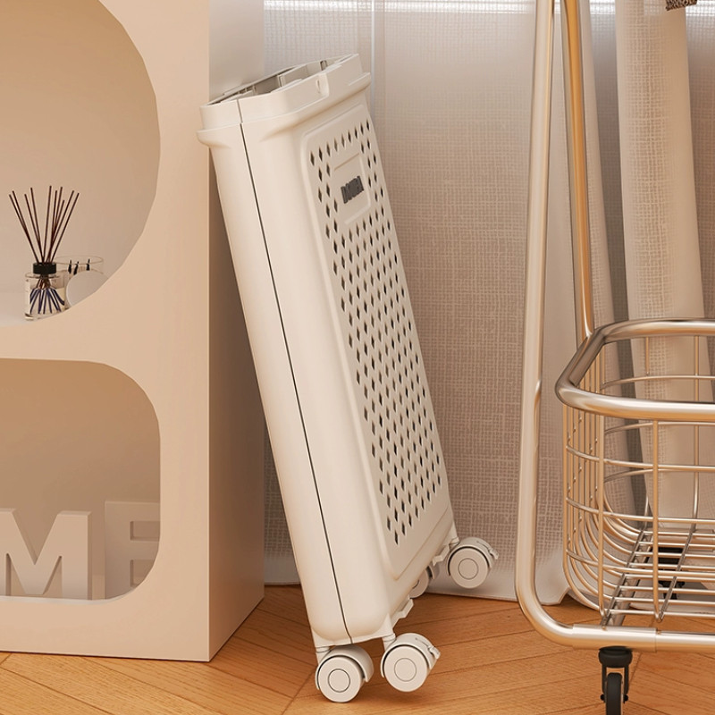 Giỏ Đựng Quần Áo Cao Cấp Gấp Gọn Tiện Dụng Có Bánh Xe Cỡ Lớn 50x30x38cm