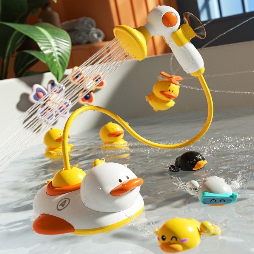 DUCK SHOWER ĐẠI CHIẾN BỂ BƠI ️ ĐỒ CHƠI NHÀ TẮM - VỊT VÀNG PHUN NƯỚC 5 CHẾ ĐỘ CỰC YÊU MẪU MỚI NHẤT 2022