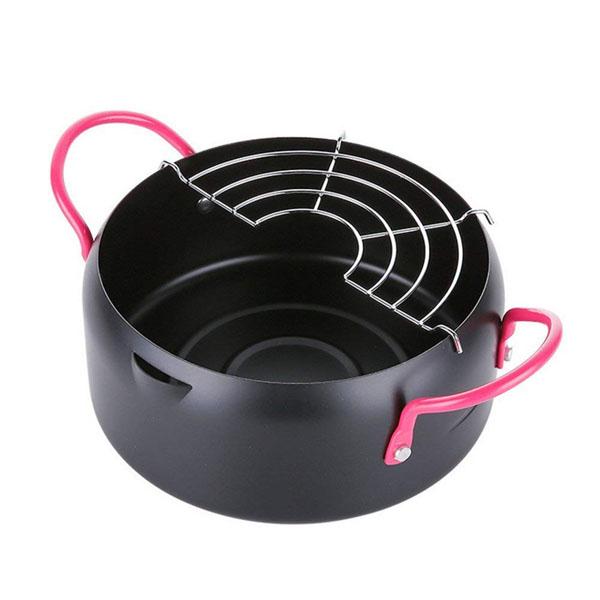 Nồi Chiên Kèm Khay Hứng Ráo Dầu Đa Năng Cao Cấp Thích Hợp Moị Loại Bếp - Size 18Cm - Loại Tốt