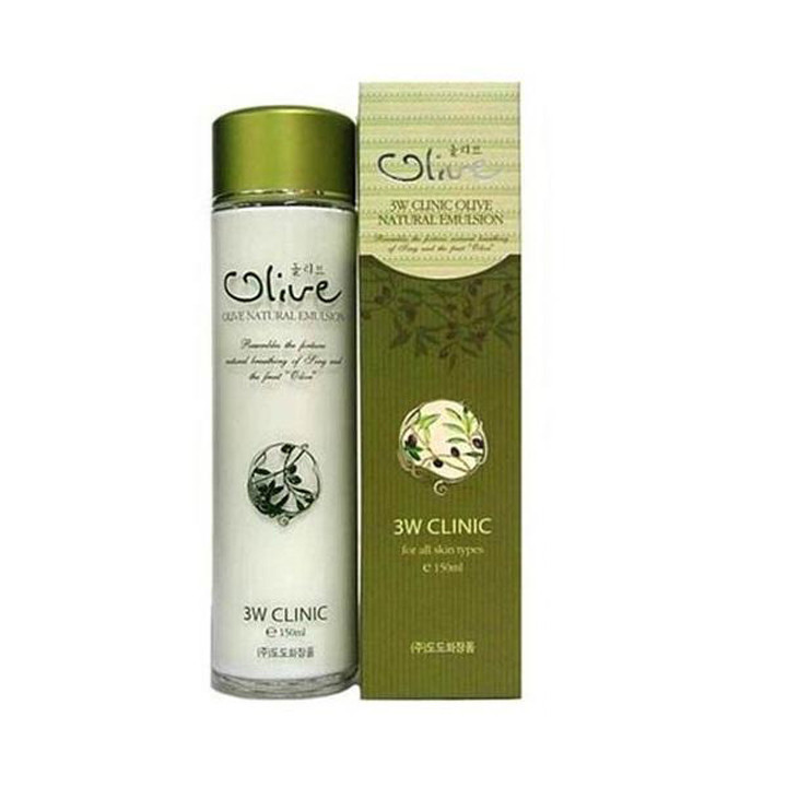 Sữa dưỡng trắng da tinh chất dầu Olive 3W CLINIC Hàn Quốc 150ml