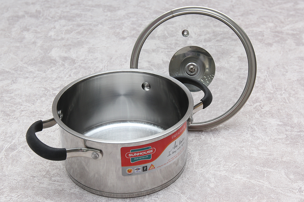 SHG24316 - NỒI INOX 3 ĐÁY SUNHOUSE SHG24316 - Hàng chính hãng
