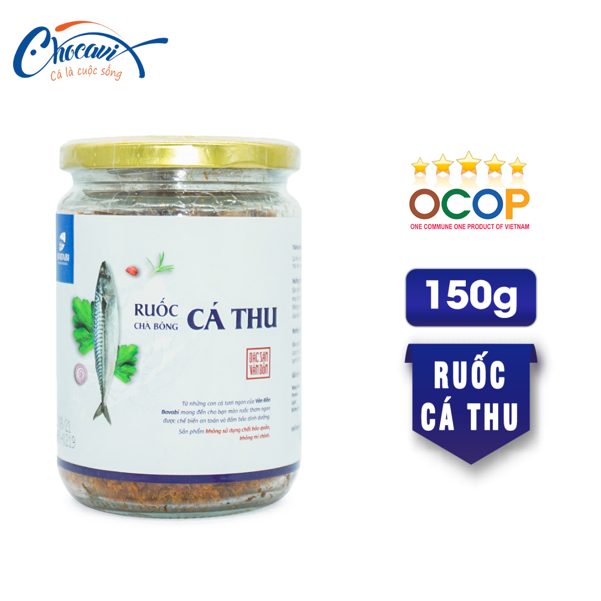 Ruốc Cá Thu BAVABI Đặc Sản Vân Đồn Quảng Ninh Giàu Dinh Dưỡng 150g
