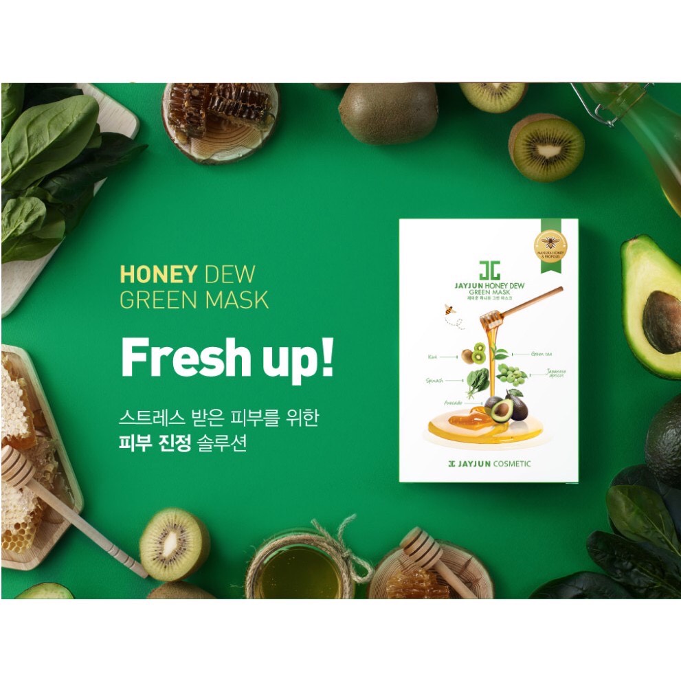 Mặt Nạ Mật Ong JAYJUN Honey Dew Green Mask 25ml