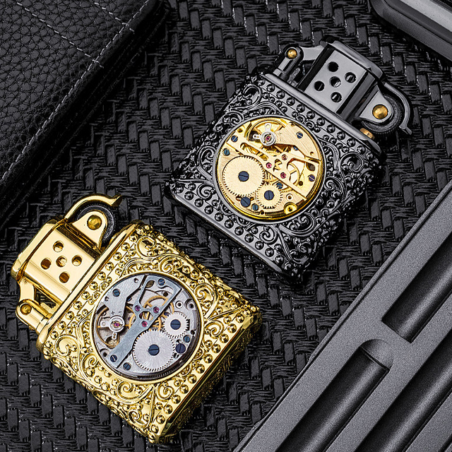 Vỏ Hột Quẹt Bật Lửa Xăng ZORRO Z506-638 Họa Tiết Hoa Văn Cỗ Máy Đẹp Độc Lạ - Dùng Xăng Bấc Đá