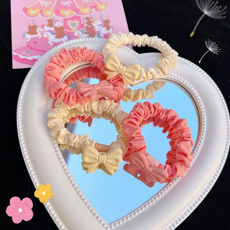 Dây cột tóc crunchies NƠ màu pastel xinh xắn - Nunam shop
