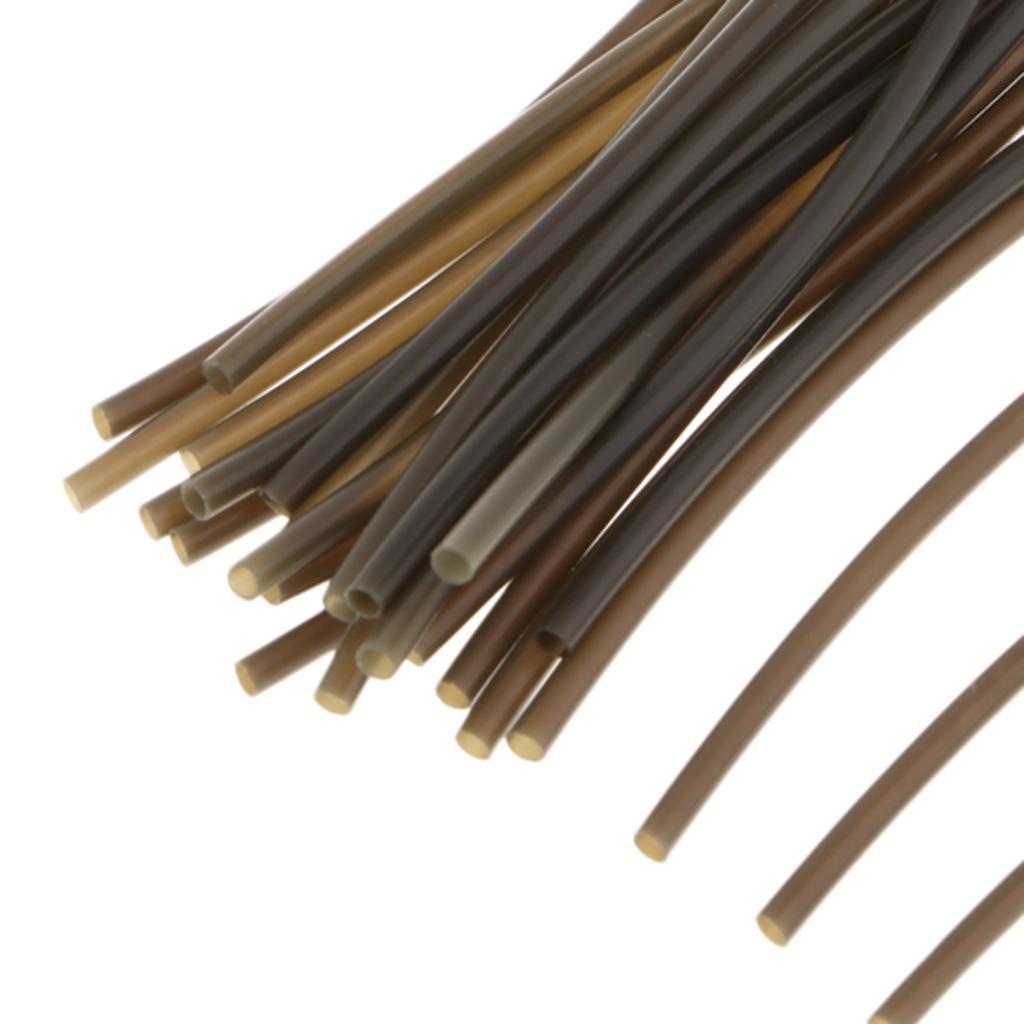 50pcs Diameter 1mm+2mm Heat Shrink Tubing for Fishing Rig Making Tube Carp Fishing Accessory, PVC