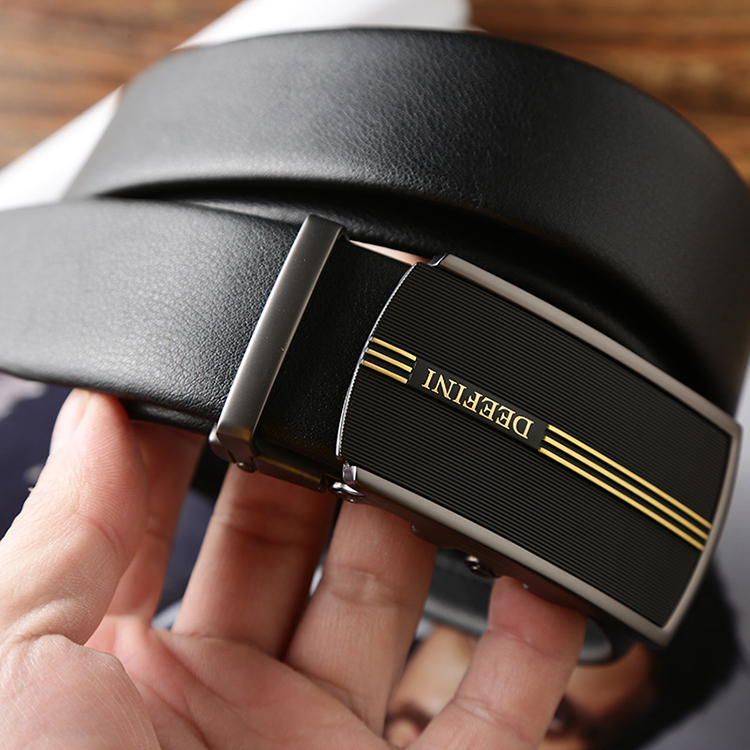 Thắt lưng nam bằng da thật mặt khóa tự động chống xước, nguyên hộp bảo hành 24 tháng