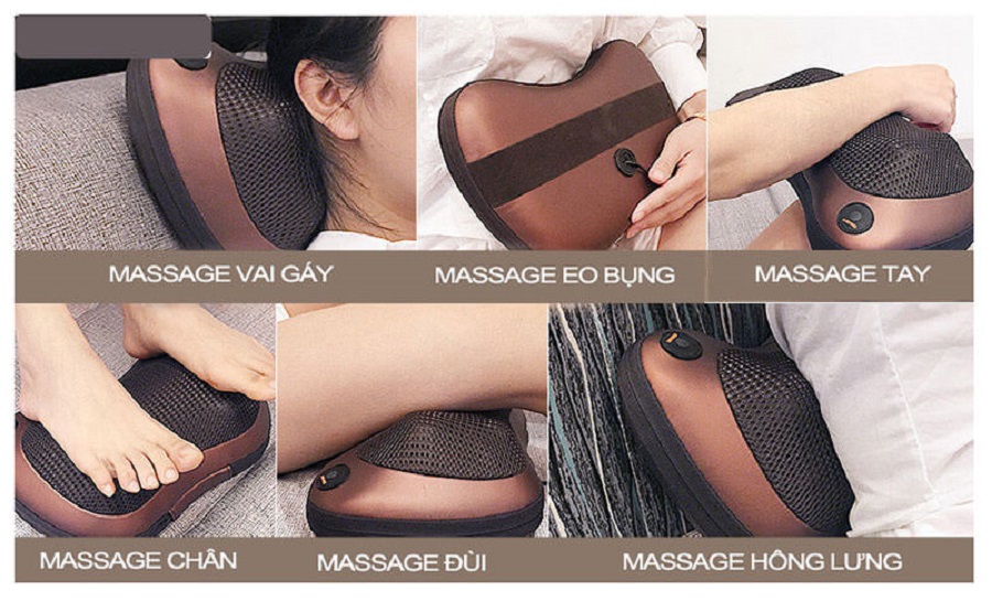 GỐI MASSAGE HỒNG NGOẠI 8 BI, Xua tan mệt mỏi cho cơ thể - Món quà ý nghĩa cho bản thân và gia đình bạn