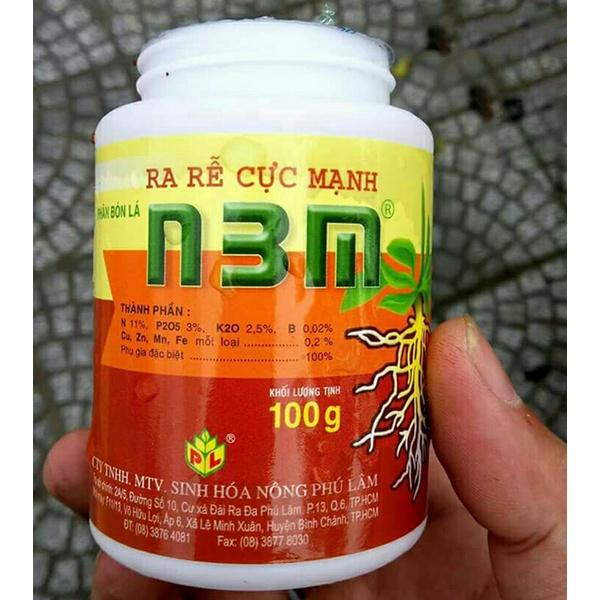 Phân Bón Lá Ra Rễ Cực Mạnh N3M - Lọ 100gram