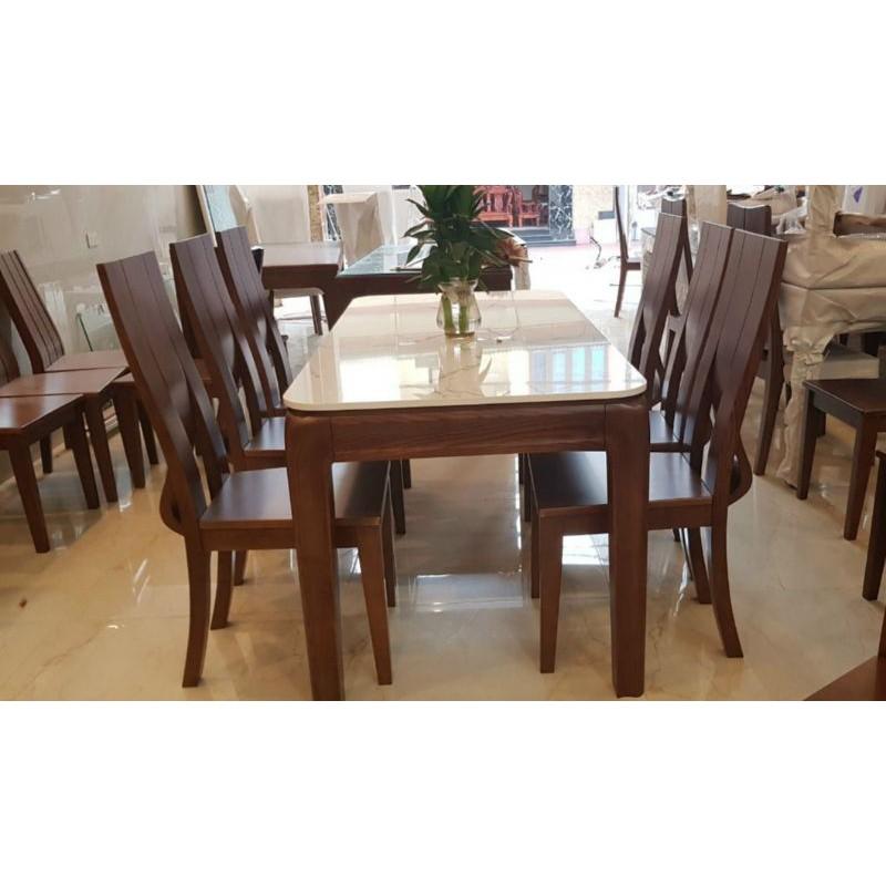 Bàn Ăn Hiện Đại Màu Óc Chó