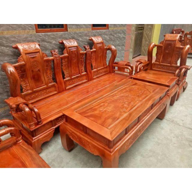Bộ bàn ghế tần thủy hoàng tay 12 gỗ xà cừ
