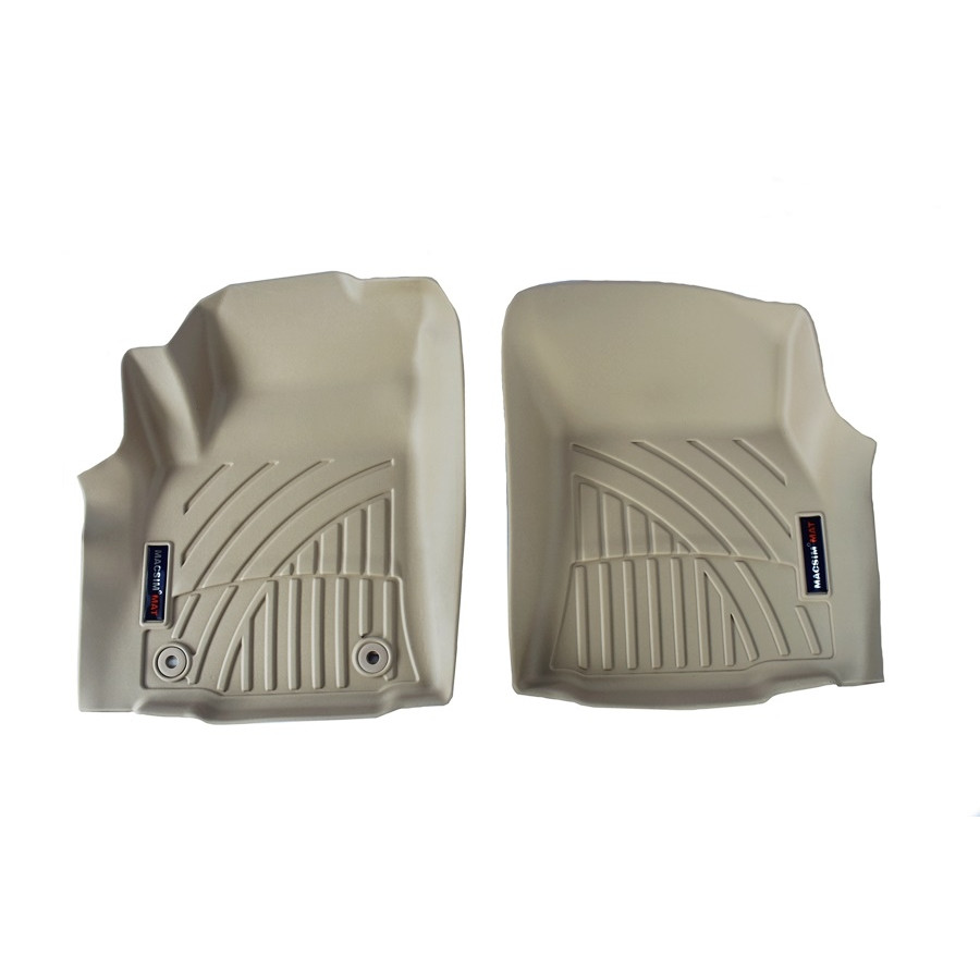 Thảm lót sàn xe ô tô Toyota Fortuner 2017-nay Nhãn hiệu Macsim chất liệu nhựa TPV cao cấp màu be