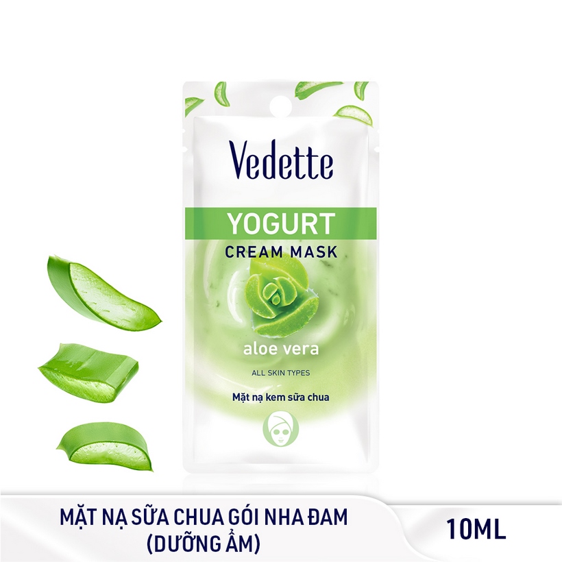 Combo 6 Mặt Nạ Dưỡng Da Trắng Hồng Vedette Nha Đam (Cấp Ẩm, Dịu Da) - Gói 22ml