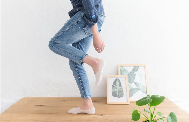 Combo 5 Đôi Vớ Lười Nam Có Silicon N - 01 - Màu Ngẫu Nhiên