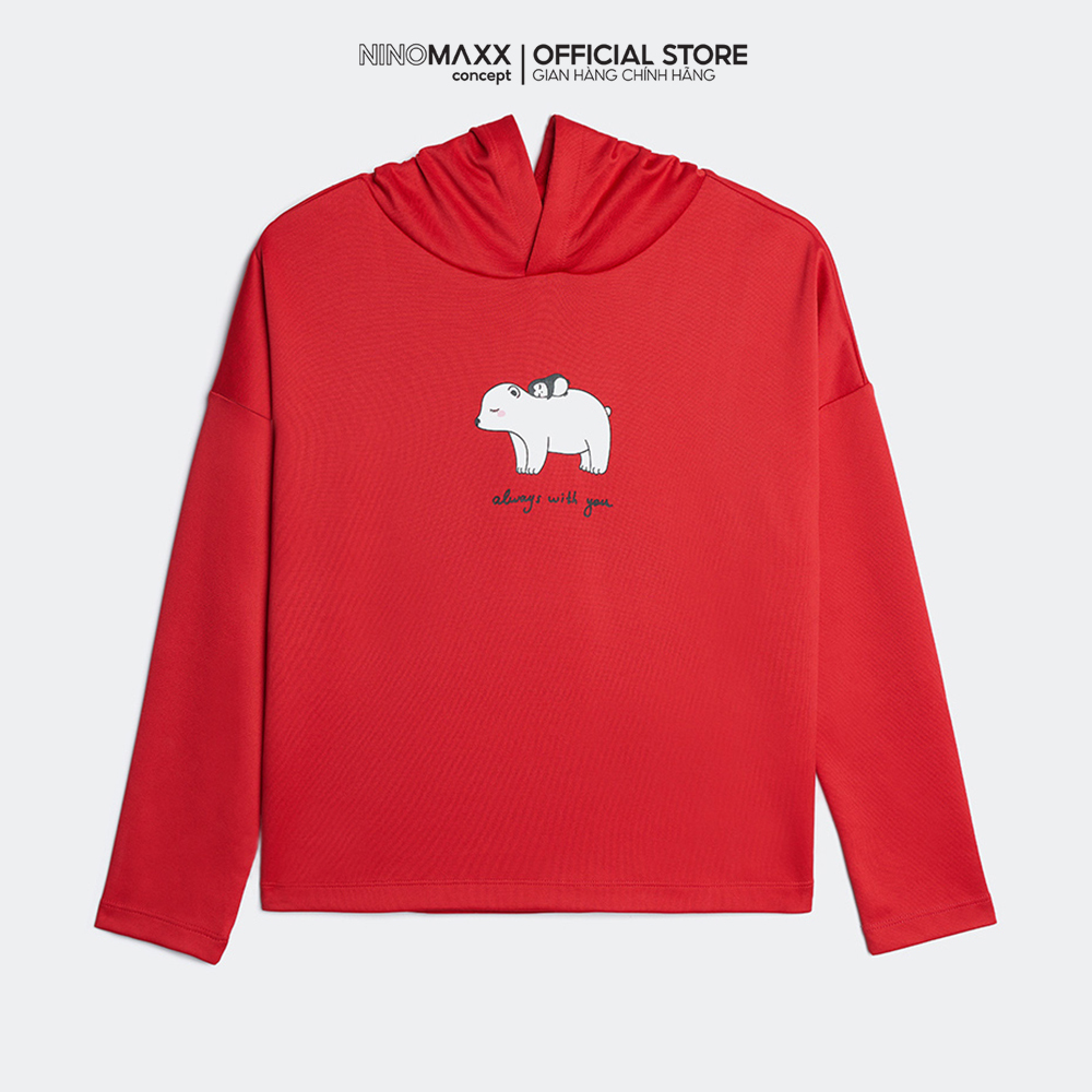 NINOMAXX Áo hoodie Graphic Nữ tay dài 1811065