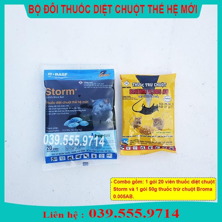 BỘ THÓC CHUỘT BROMA 50GRAM &  KẸO CHUỘT 20 VIÊN  - HIỆU QUẢ AN TOÀN CHO NGƯỜI SỬ DỤ