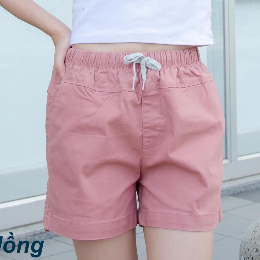 Quần short nữ kaki lưng chun co giãn