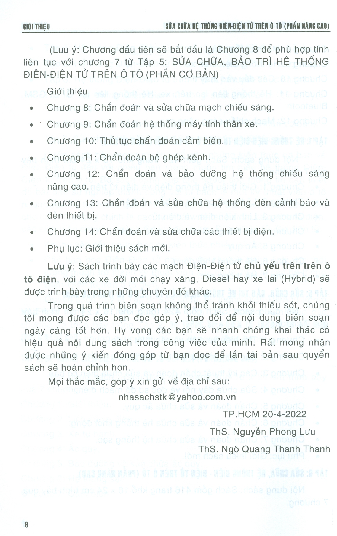 SỬA CHỮA HỆ THỐNG ĐIỆN - ĐIỆN TỬ TRÊN Ô TÔ - Phần Nâng Cao