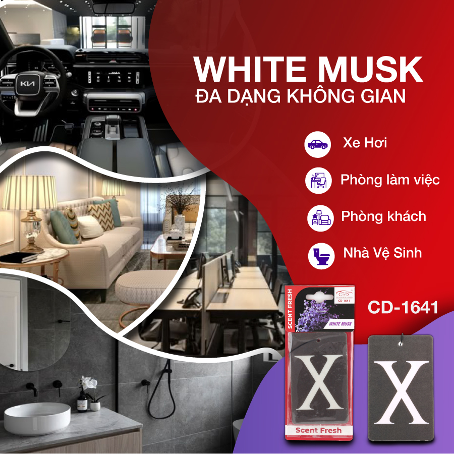 Lá Thơm Treo Ô tô, Tủ Quần Áo CIND CD-164  Hương Thơm Độc Quyền Không Gian Thơm Mát - Nhập Khẩu Chính Hãng