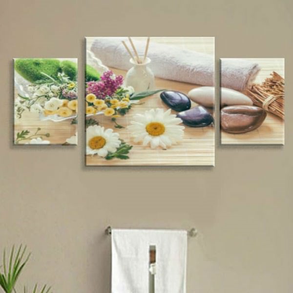 Bộ 3 Tranh Canvas Viền Composite Trang Trí Spa Đẹp Và Độc Đáo W044