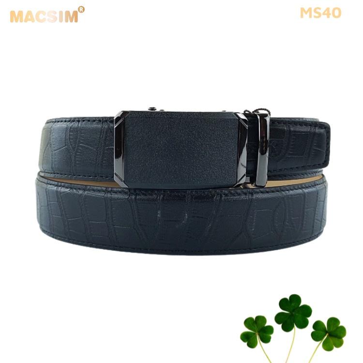 Thắt lưng nam da thật cao cấp nhãn hiệu Macsim MS40