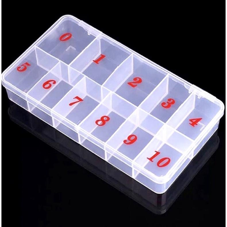 Hộp nhựa đựng móng, hộp móng 10 ô, hộp móng 11 ô, hộp đựng móng giả