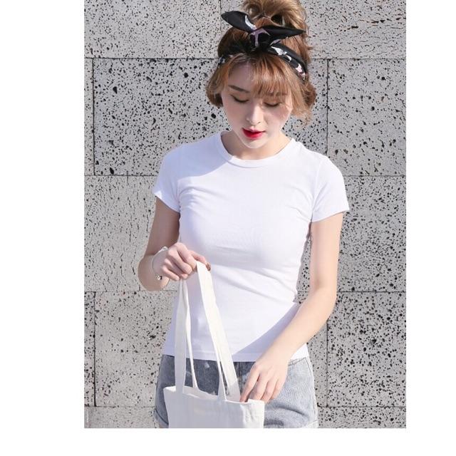 Áo thun trơn cổ tròn