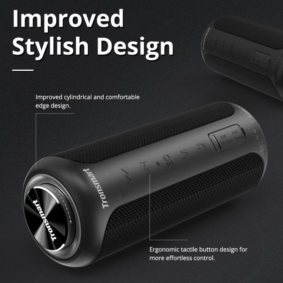 Loa bluetooth 5.0 ngoài trời, âm thanh vòm 360 độ, bass sâu Tronsmart Element T6 Plus Upgraded - Hàng chính hãng