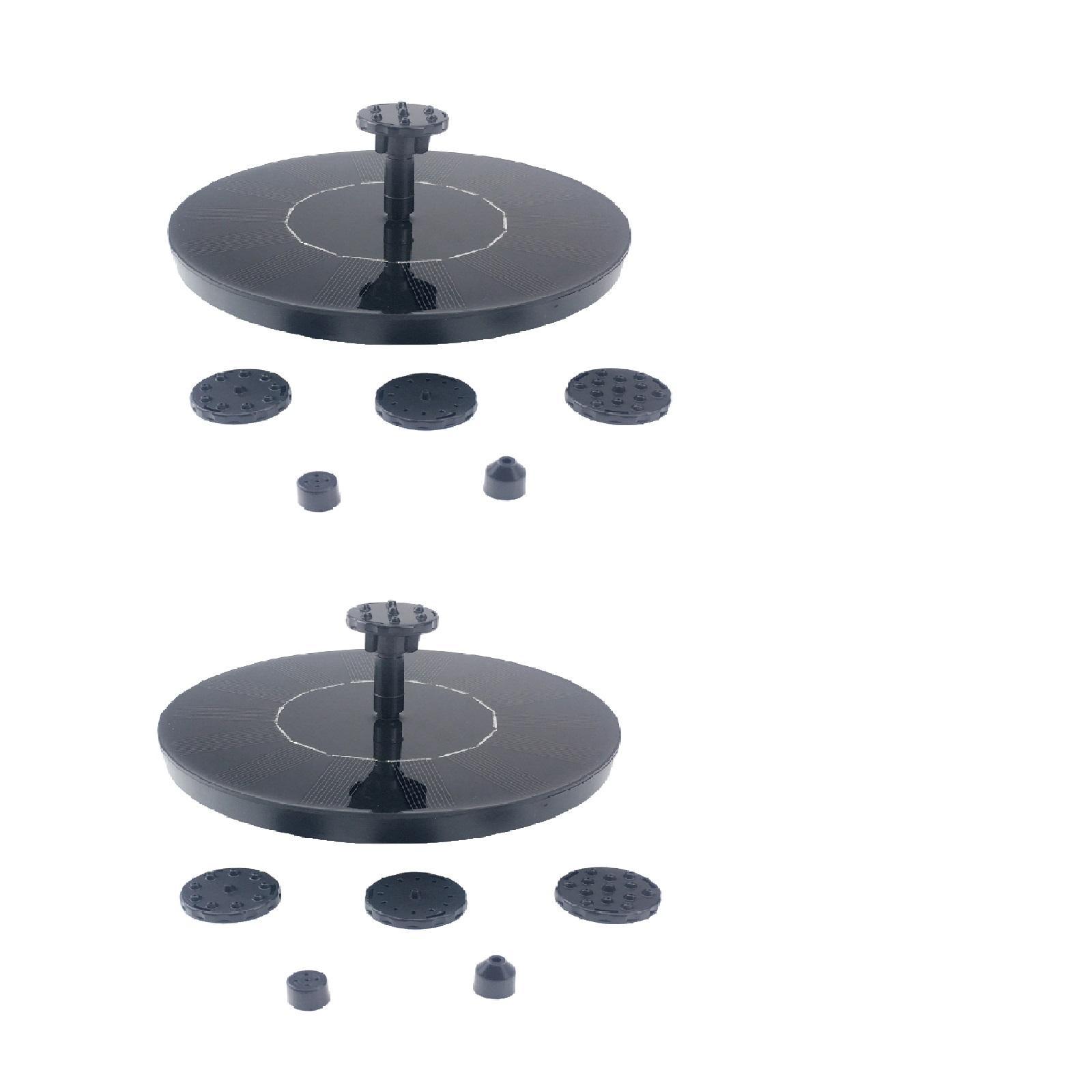 2x Powered Fountain Bird Bath Water Pump for Garden Pond Aquarium Decoration