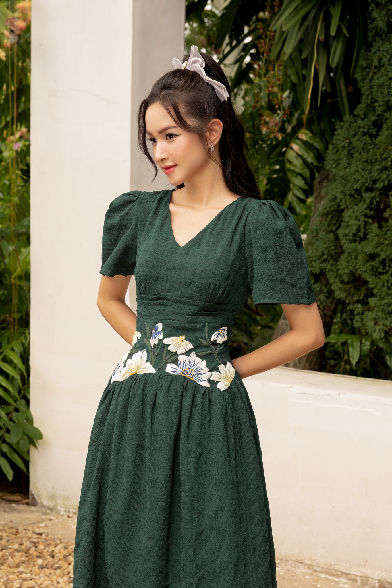 OLV - Đầm Arum Lily Embroi Dress