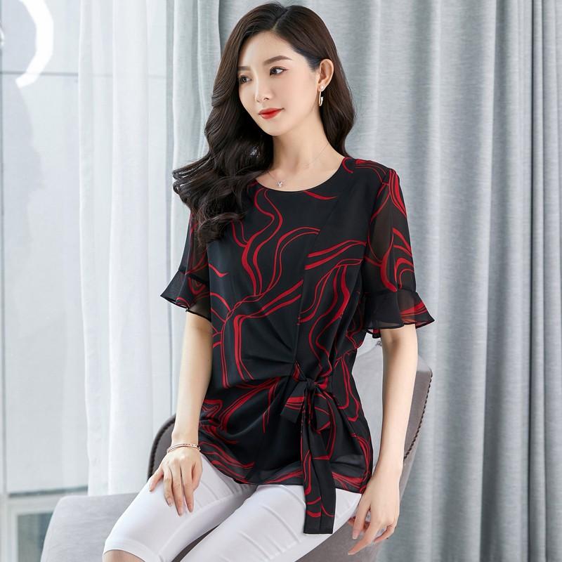 Áo Voan Nữ Trung Niên Kiểu Cách Ngọt Ngào SM51 - Hàng Quảng Châu Cao Cấp
